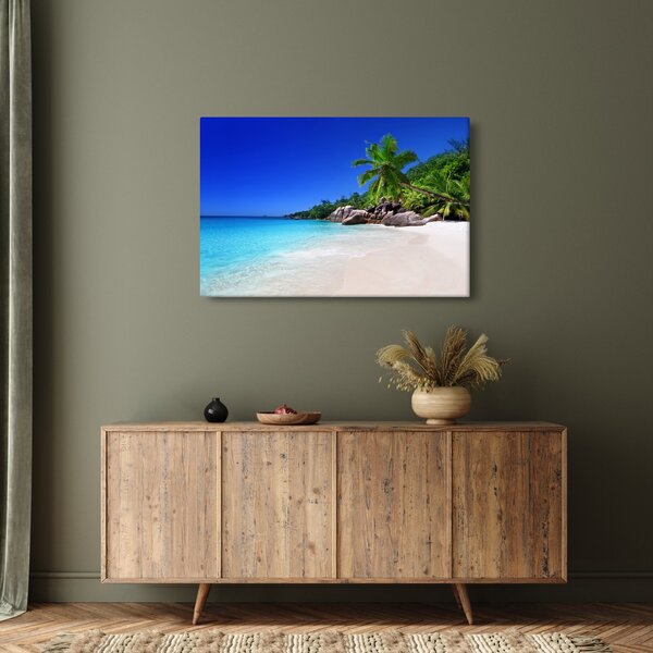 Slika plaže na otoku Praslin (90x60 cm)