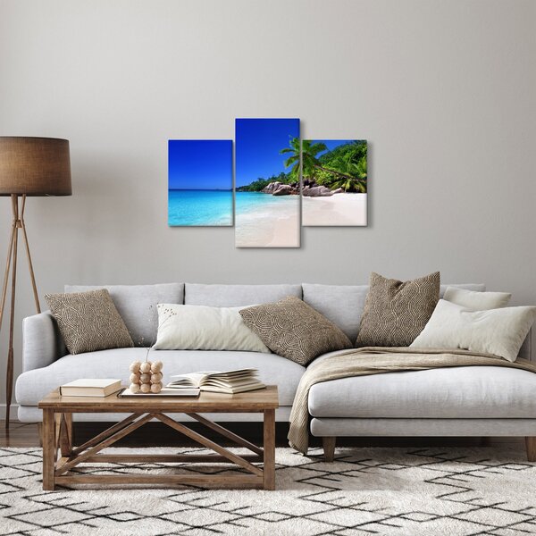 Slika plaže na otoku Praslin (90x60 cm)