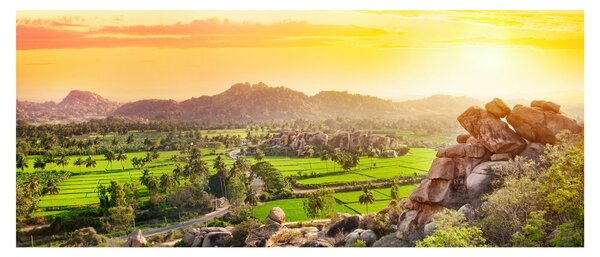 Slika doline Hampi u Indiji (120x50 cm)