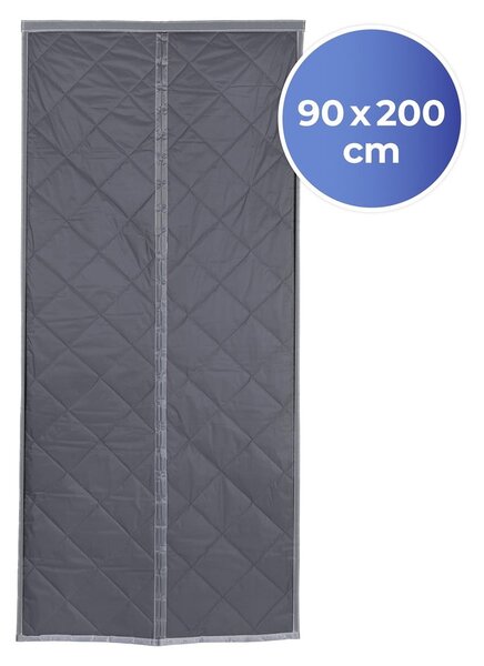 Siva/u srebrnoj boji termo izolacijska zavjesa za vrata 90x200 cm – Maximex