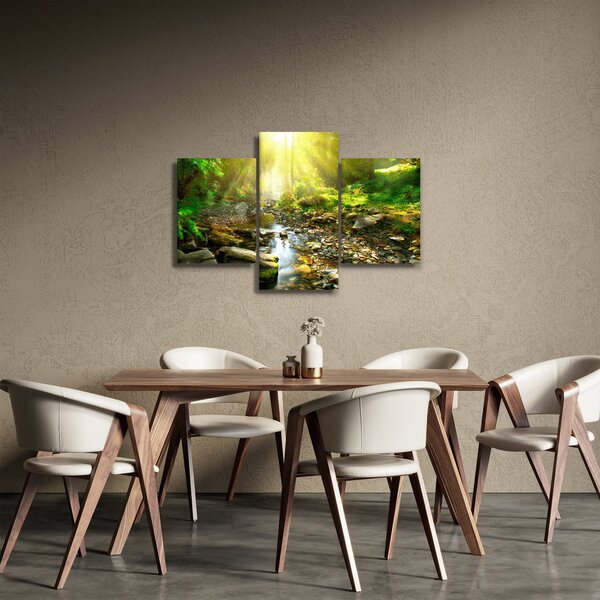 Slika rijeke u zelenoj šumi (90x60 cm)