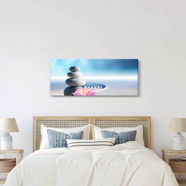 Slika pijeska, ljiljana i masažnog kamenja (120x50 cm)