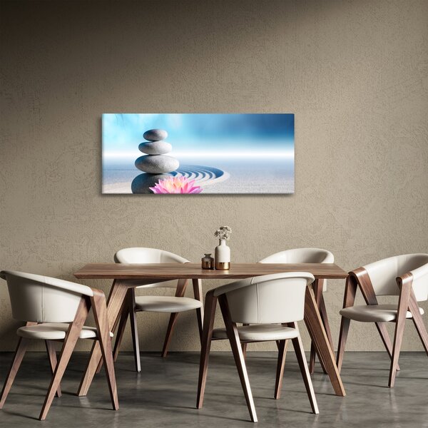 Slika pijeska, ljiljana i masažnog kamenja (120x50 cm)