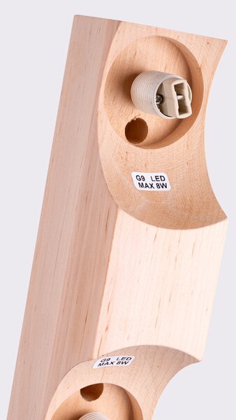 Stropna lampa BULBO 2 prirodno drvo