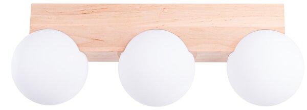 Stropna lampa BULBO 3 prirodno drvo