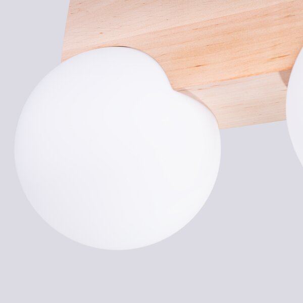 Stropna lampa BULBO 2 prirodno drvo