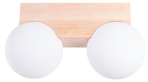 Stropna lampa BULBO 2 prirodno drvo