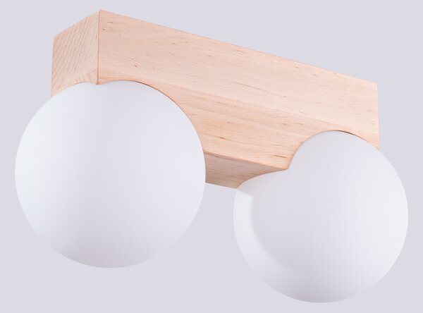 Stropna lampa BULBO 2 prirodno drvo