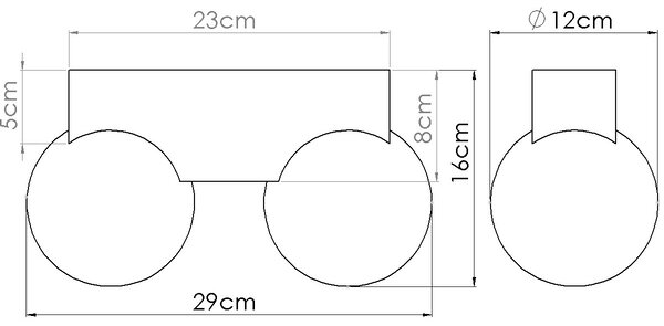 Stropna lampa BULBO 2 prirodno drvo