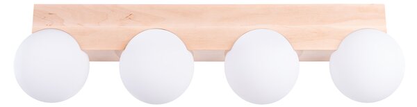 Stropna lampa BULBO 4 prirodno drvo