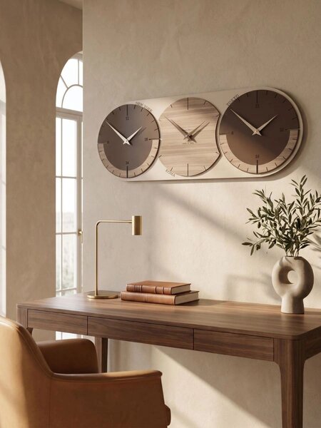 Zidni sat World Clock 4 boje