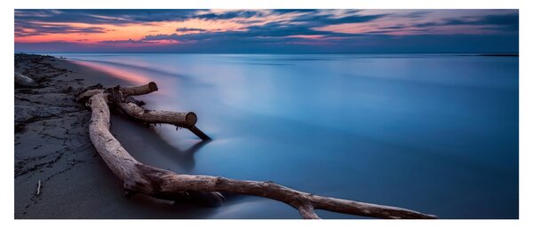 Slika plaže pri zalasku sunca (120x50 cm)