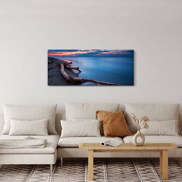 Slika plaže pri zalasku sunca (120x50 cm)
