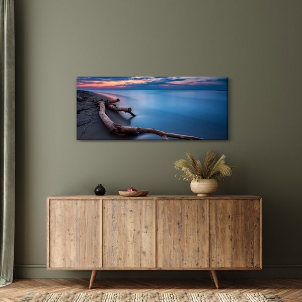 Slika plaže pri zalasku sunca (120x50 cm)