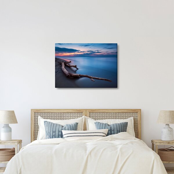 Slika plaže pri zalasku sunca (70x50 cm)