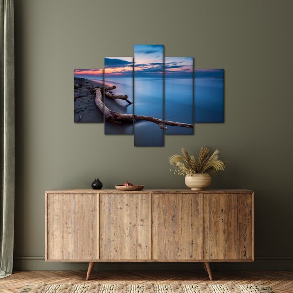 Slika plaže pri zalasku sunca (150x105 cm)