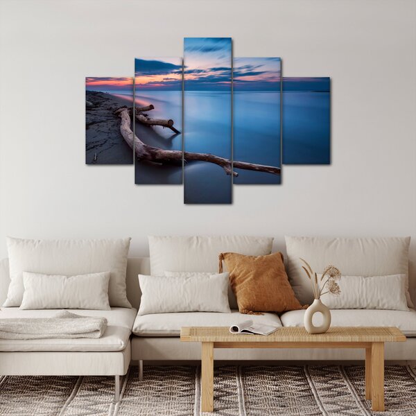 Slika plaže pri zalasku sunca (150x105 cm)