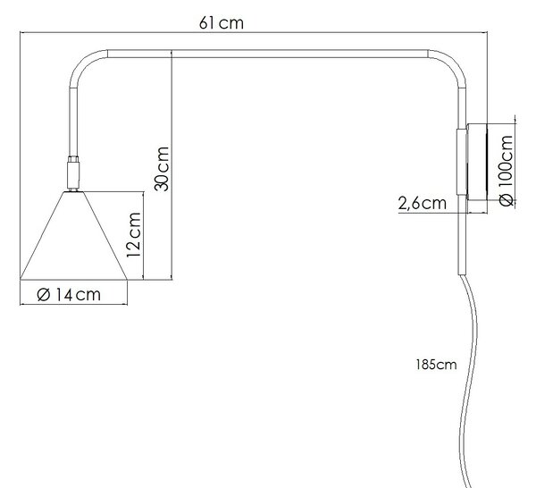Zidna lampa NOX bež