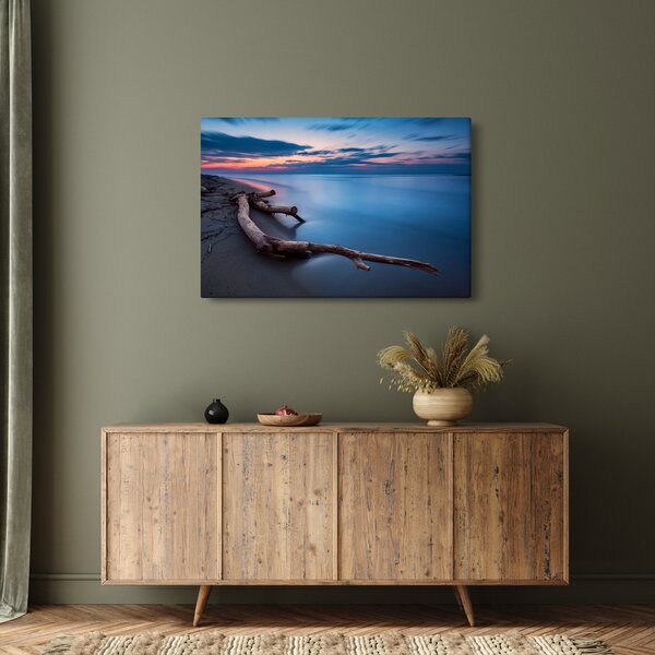 Slika plaže pri zalasku sunca (90x60 cm)