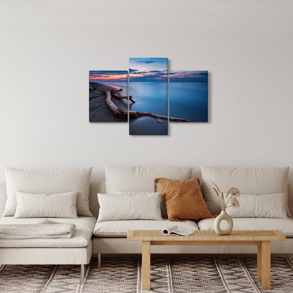 Slika plaže pri zalasku sunca (90x60 cm)