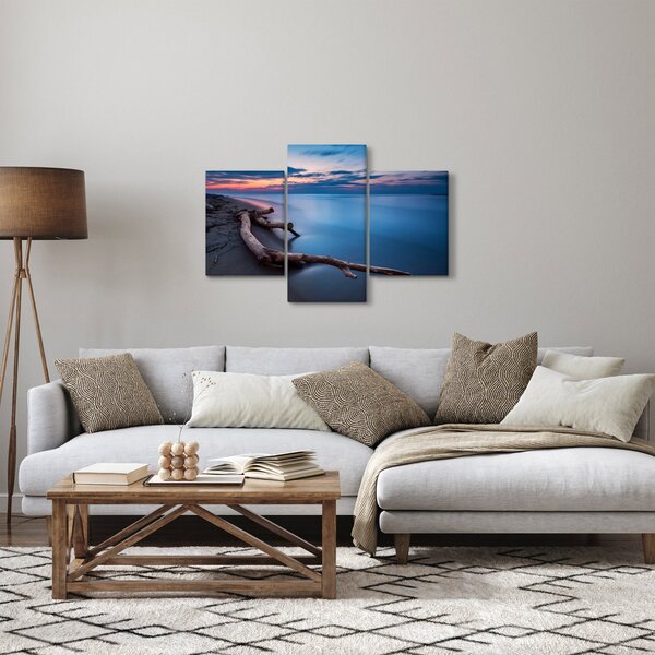 Slika plaže pri zalasku sunca (90x60 cm)