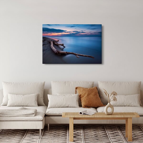 Slika plaže pri zalasku sunca (90x60 cm)