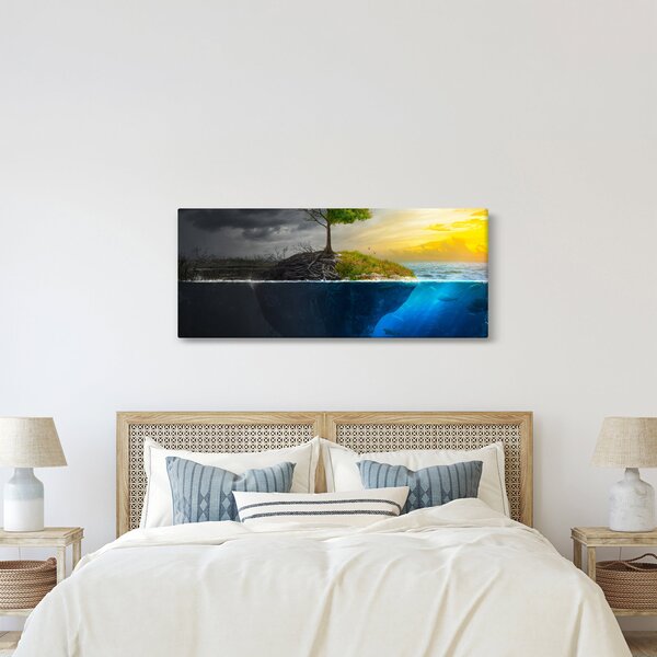 Slika koja prikazuje dvije strane (120x50 cm)