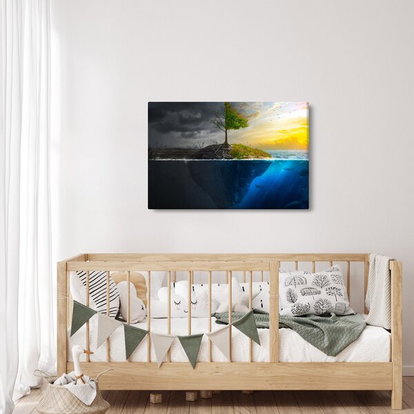 Slika koja prikazuje dvije strane (90x60 cm)