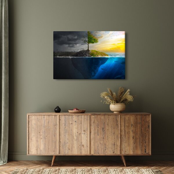 Slika koja prikazuje dvije strane (90x60 cm)