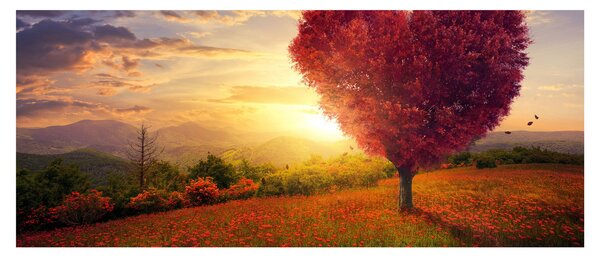Slika stabla u obliku srca (120x50 cm)