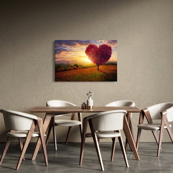 Slika stabla u obliku srca (90x60 cm)