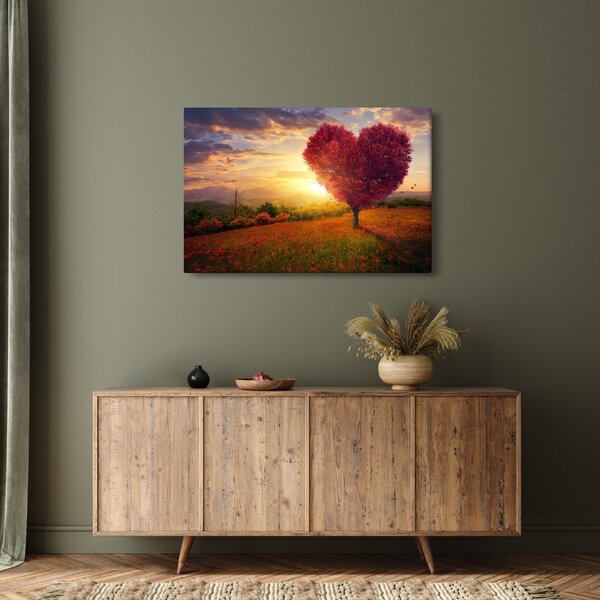 Slika stabla u obliku srca (90x60 cm)