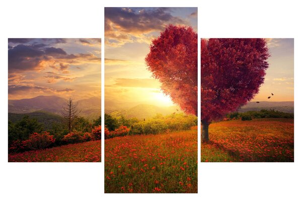 Slika stabla u obliku srca (90x60 cm)