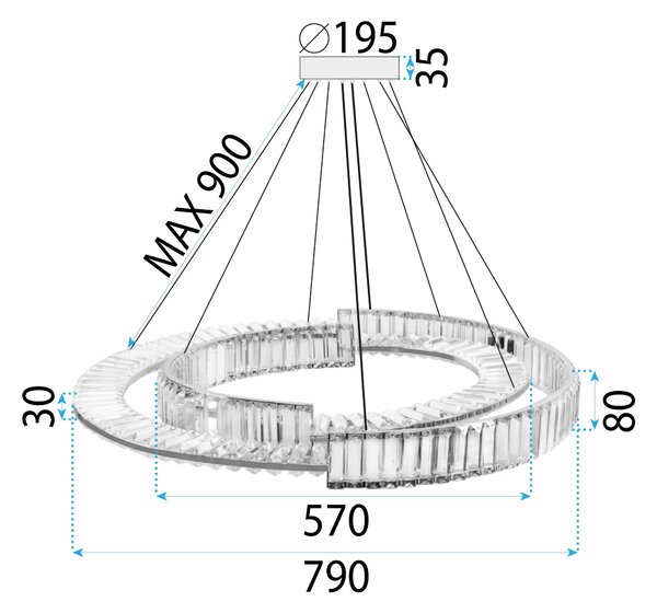 LED svijetiljka APP1524-CP60/80 GOLD