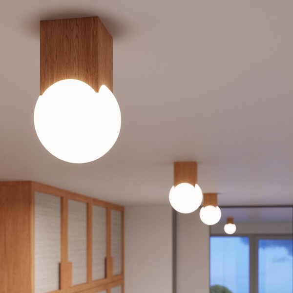 Stropna lampa SOLIS prirodno Drvo