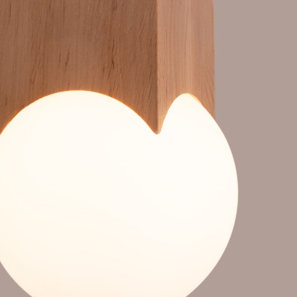Stropna lampa SOLIS prirodno Drvo