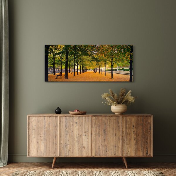 Slika aleje jesenskih stabala (120x50 cm)