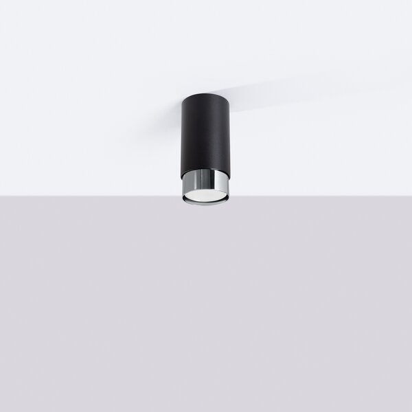 Stropna lampa NERO 12,5 crna/krom