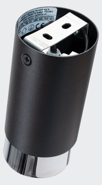 Stropna lampa NERO 12,5 crna/krom