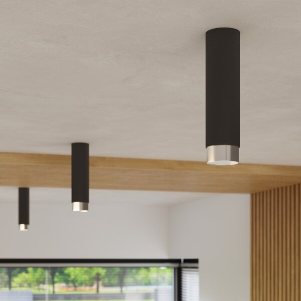 Stropna lampa NERO 12,5 crna/krom