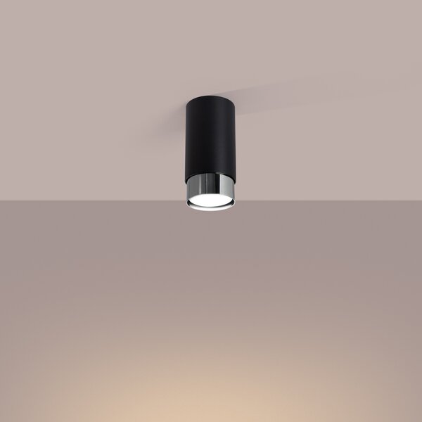 Stropna lampa NERO 12,5 crna/krom