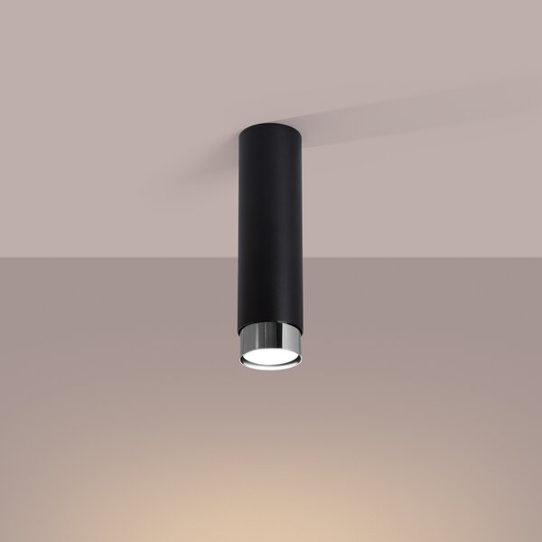 Stropna lampa NERO 22,5 crna/krom