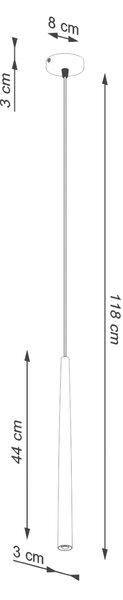 Pedant lampa BLISS 1 crna