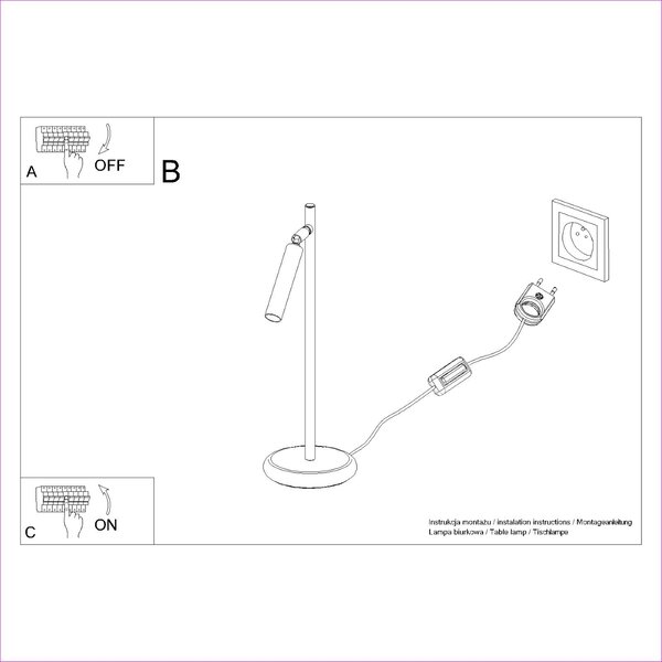 Stolna lampa PASTELO crna