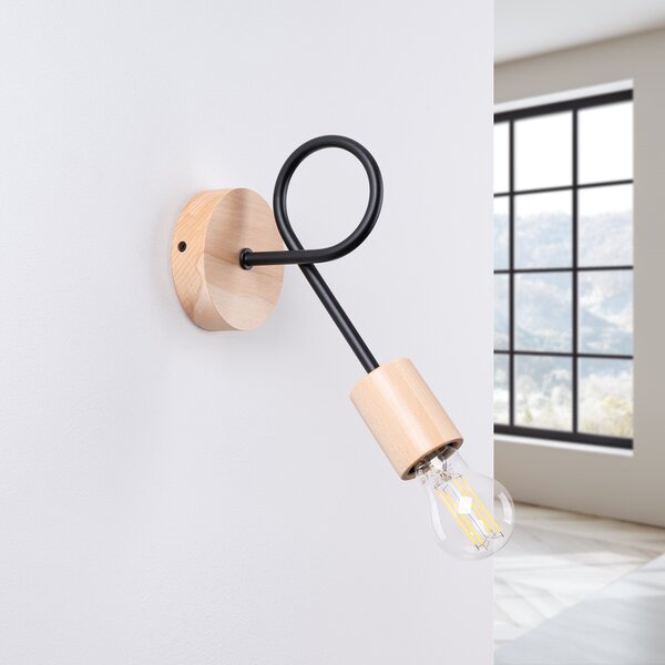 Zidna lampa EMBER schwarz