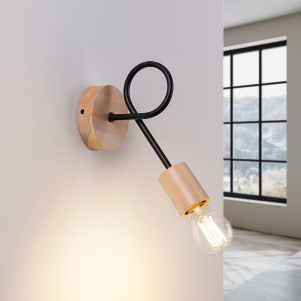 Zidna lampa EMBER schwarz