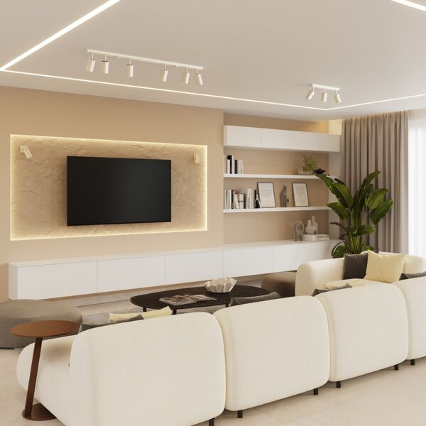 Stropna lampa RING 3L bež