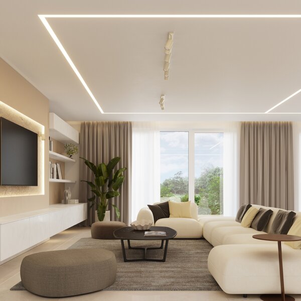 Stropna lampa RING 3L bež