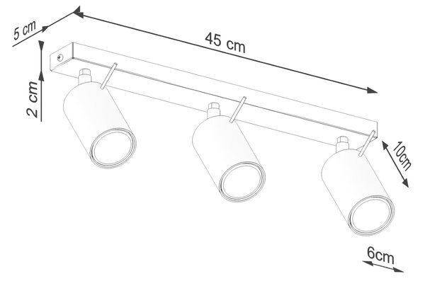 Stropna lampa RING 3L maslinasto zelena