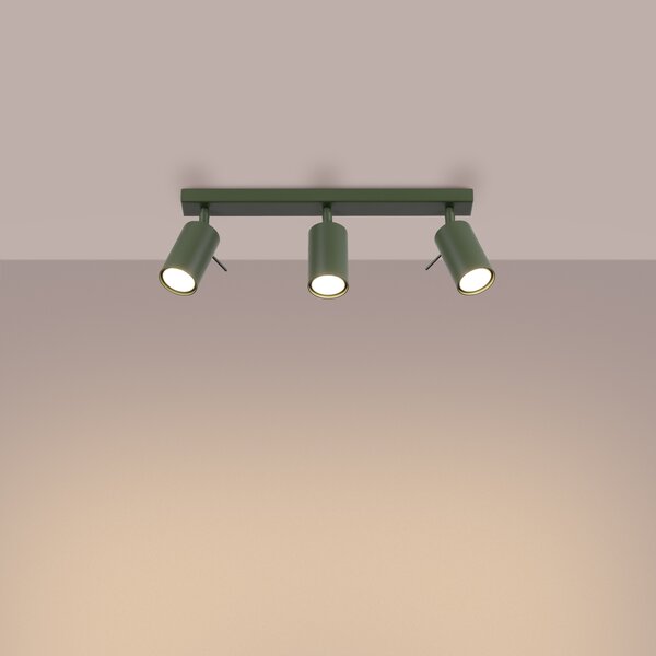 Stropna lampa RING 3L maslinasto zelena